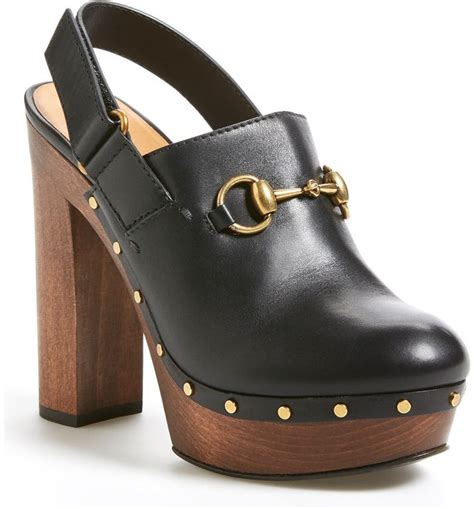 brown gucci clogs|gucci clogs nordstrom.